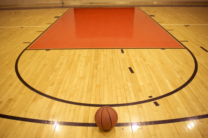 Lantai olahraga lapangan basket