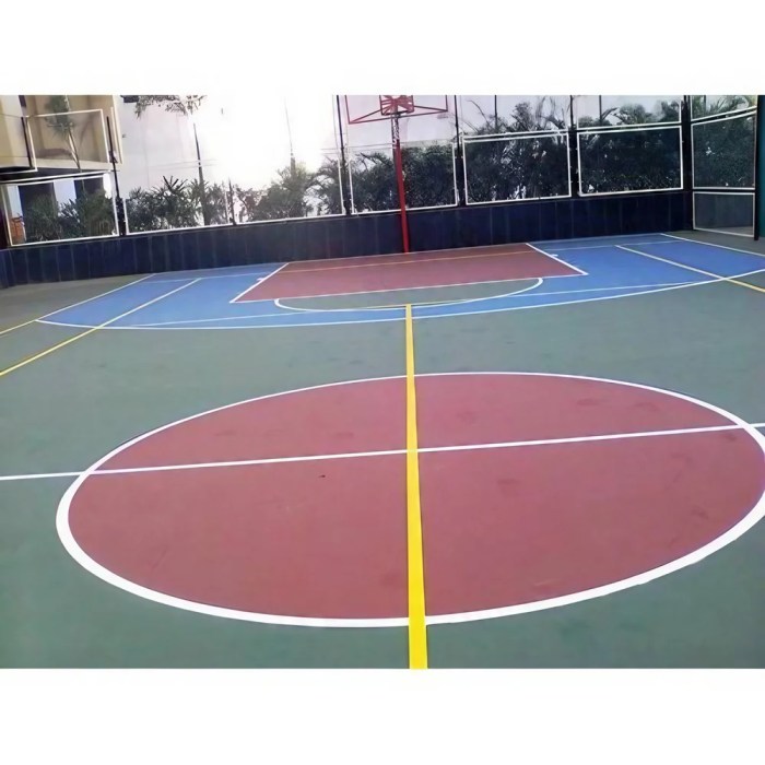 Lantai lapangan basket akrilik