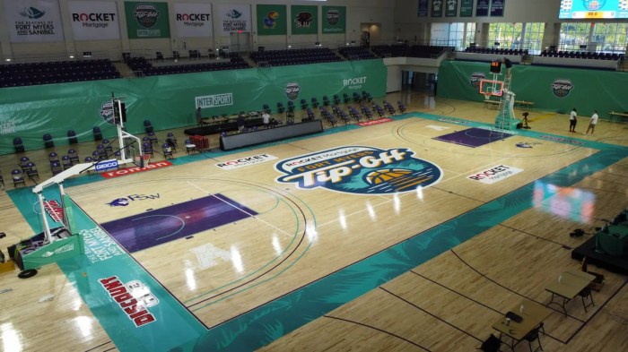 Pasang lantai basket portable