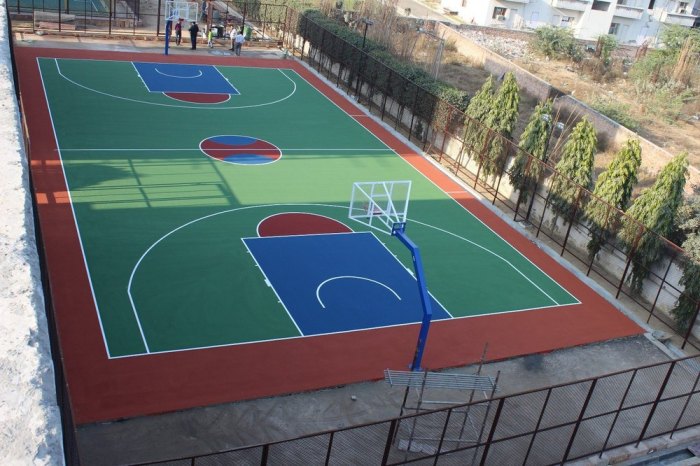 Matte Acrylic Basketball Court Flooring, For Sports at ₹ 55/sq ft in ...