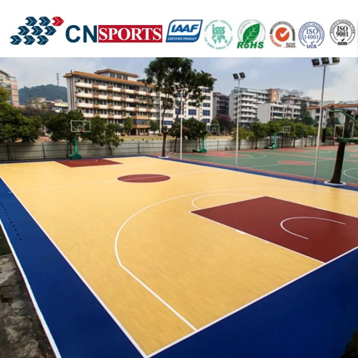 Outdoor Eco-Friendly Synthetic Basketball Court Flooring Material ...